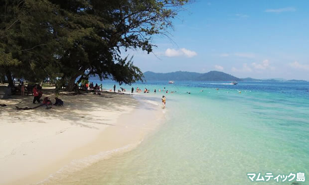 珊瑚礁の島　マムティック島